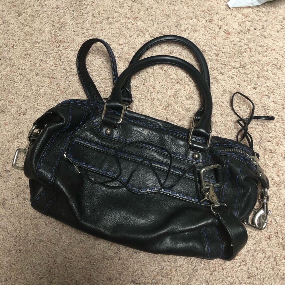 Black leather Rebecca Minkoff purse